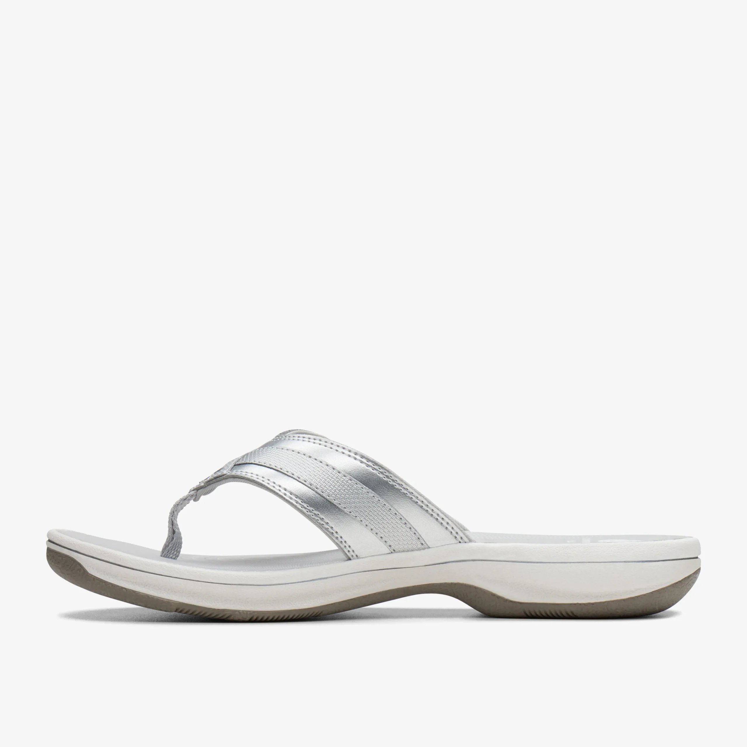 Clarks BREEZE SEA Silver Synthetic Flash Sale