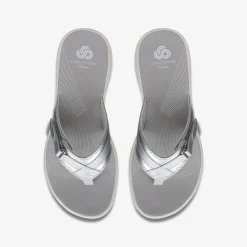 Clarks BREEZE SEA Silver Synthetic Flash Sale