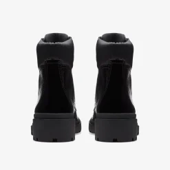 Clarks Calla Zip Black Crinkle Patent Best