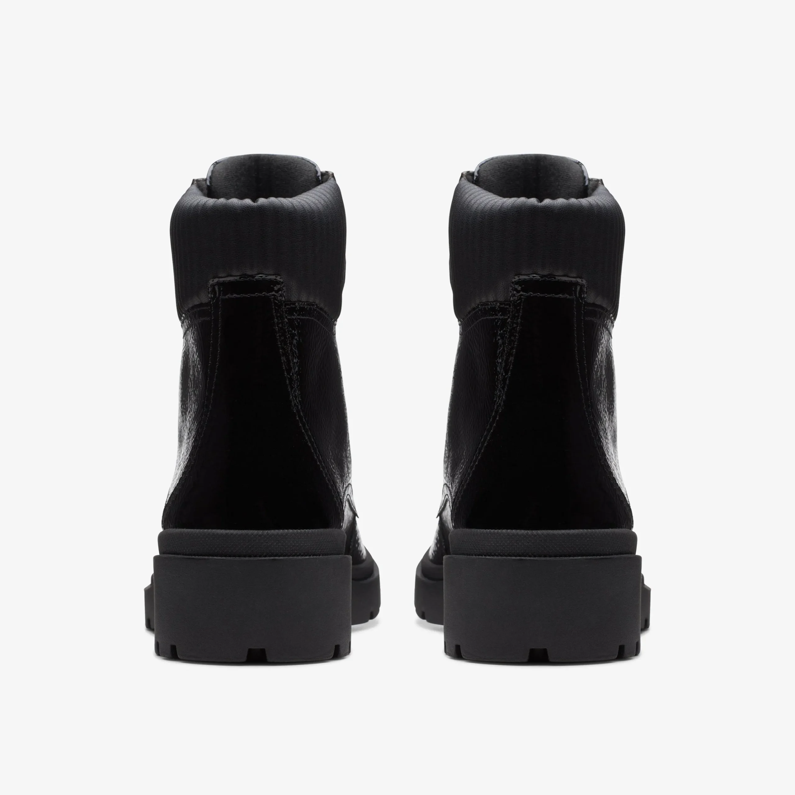Clarks Calla Zip Black Crinkle Patent Best