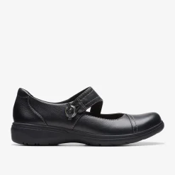Clarks Carleigh Jane Black Leather New