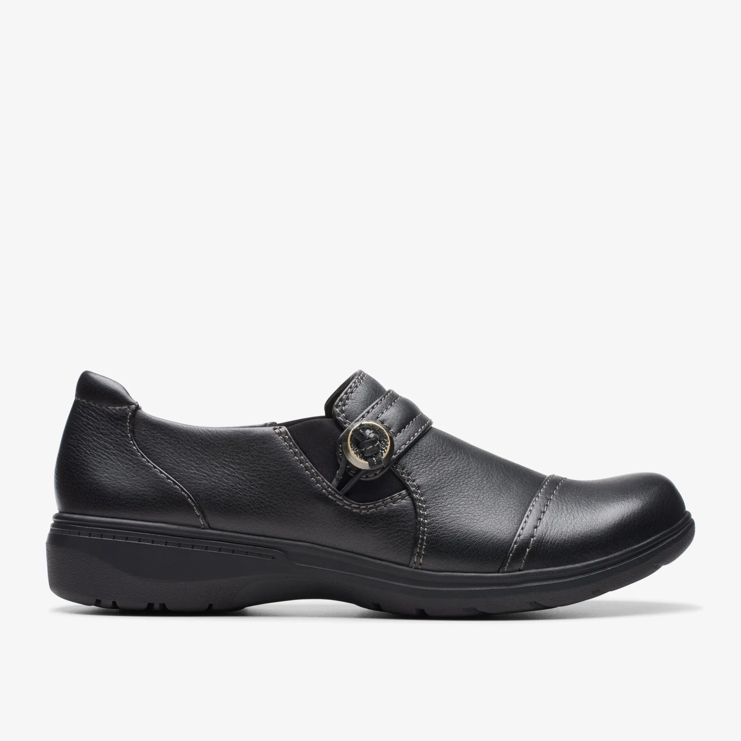 Clarks Carleigh Pearl Black Leather Cheap