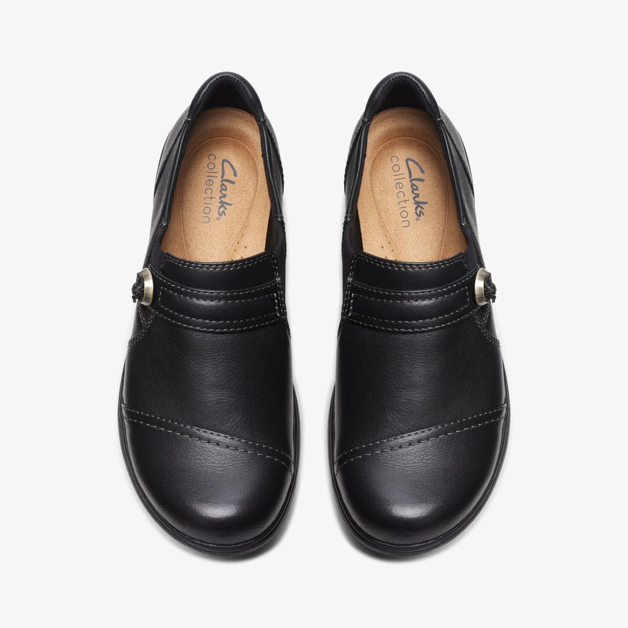 Clarks Carleigh Pearl Black Leather Cheap