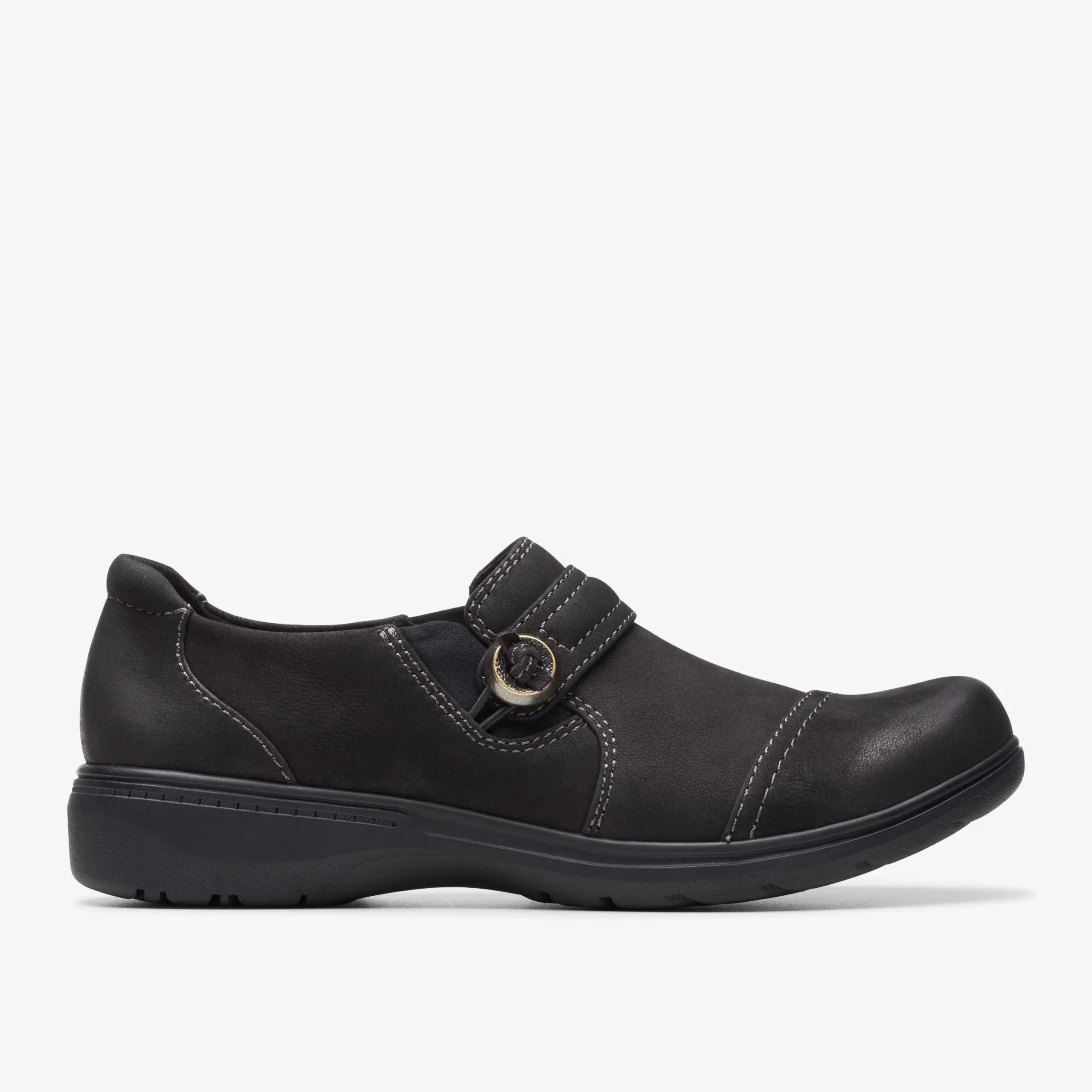Clarks Carleigh Pearl Black Nubuck Fashion