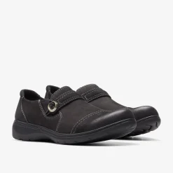 Clarks Carleigh Pearl Black Nubuck Fashion