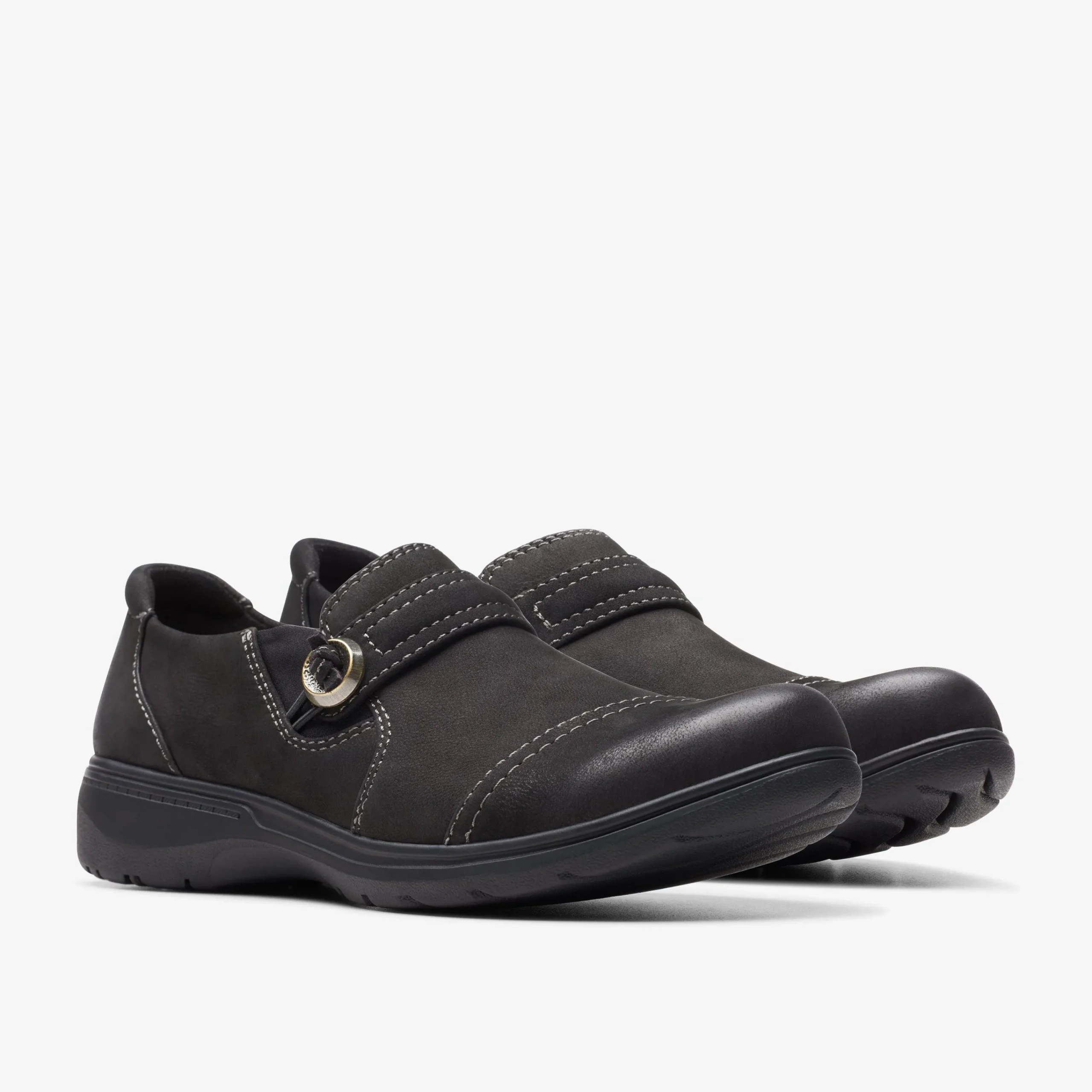 Clarks Carleigh Pearl Black Nubuck Fashion