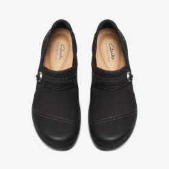 Clarks Carleigh Pearl Black Nubuck Fashion