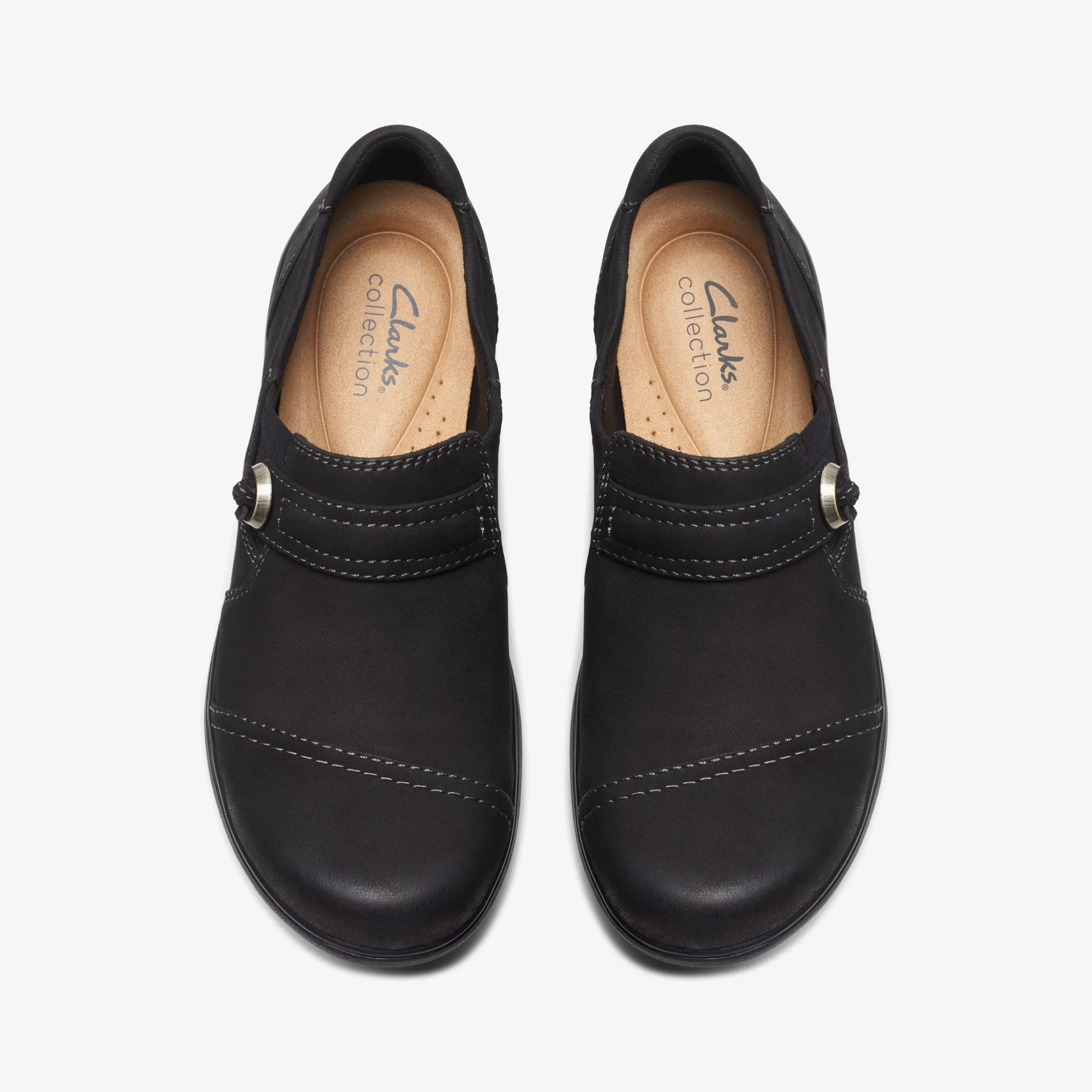 Clarks Carleigh Pearl Black Nubuck Fashion