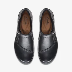 Clarks Carleigh Ray Black Leather Discount
