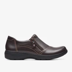 Clarks Carleigh Ray Dark Brown Leather New