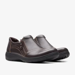 Clarks Carleigh Ray Dark Brown Leather New