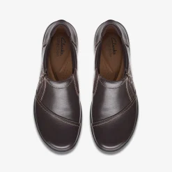 Clarks Carleigh Ray Dark Brown Leather New