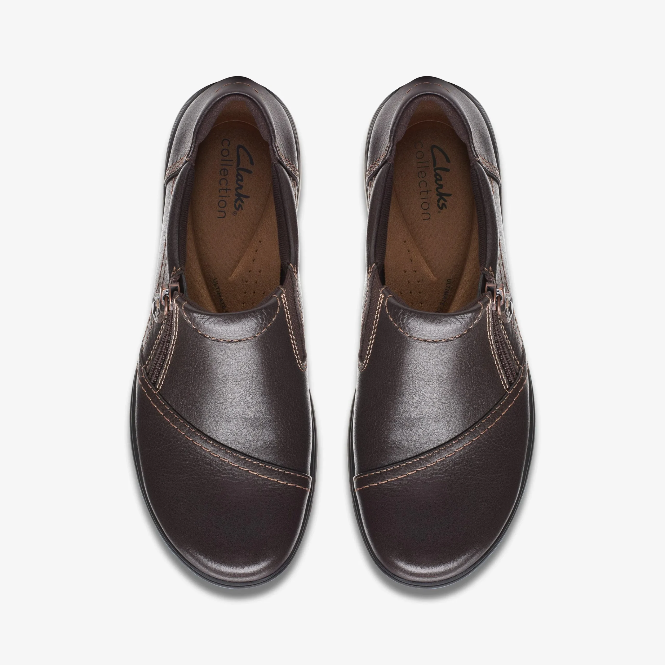 Clarks Carleigh Ray Dark Brown Leather New