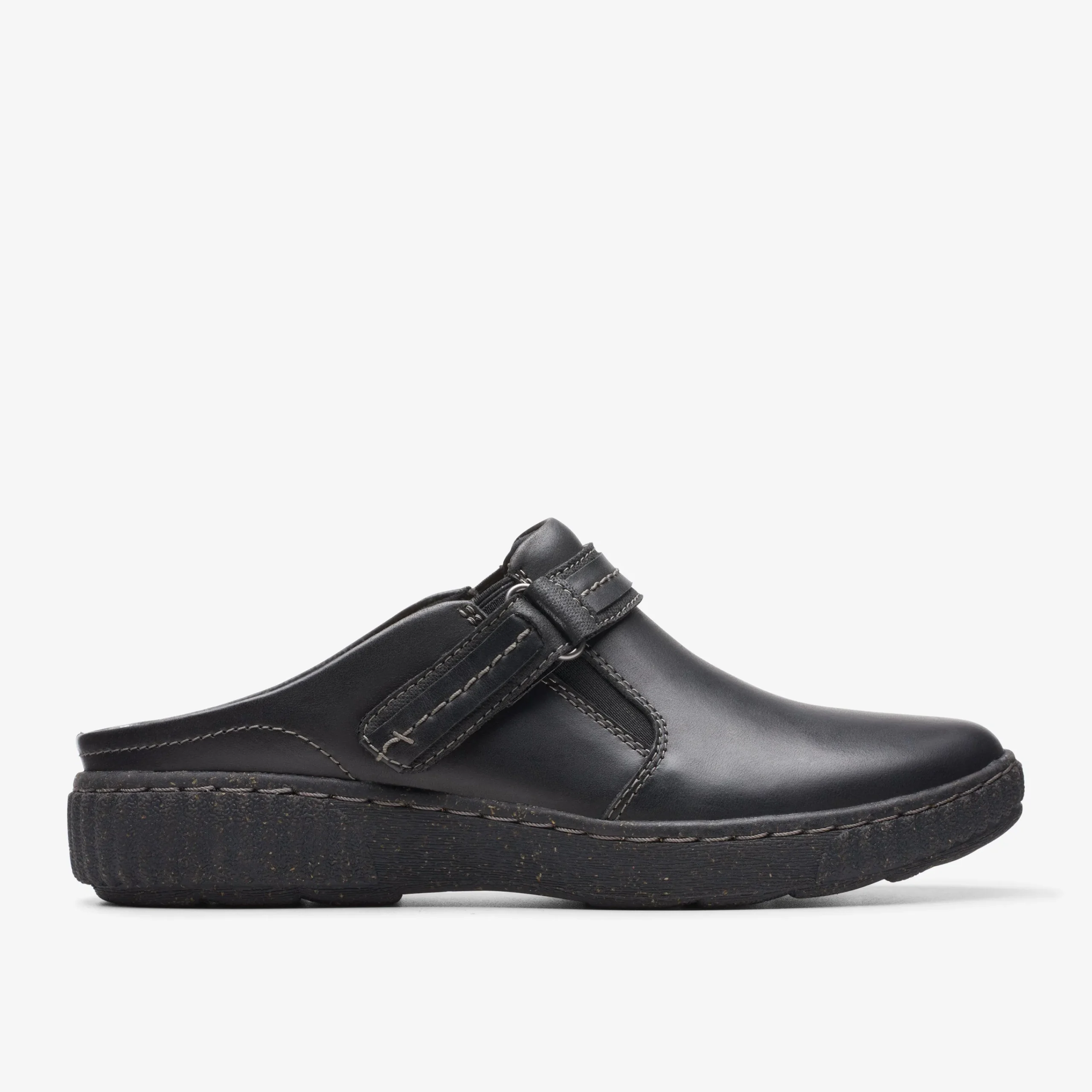 Clarks Caroline May Black Leather Discount