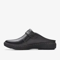 Clarks Caroline May Black Leather Discount