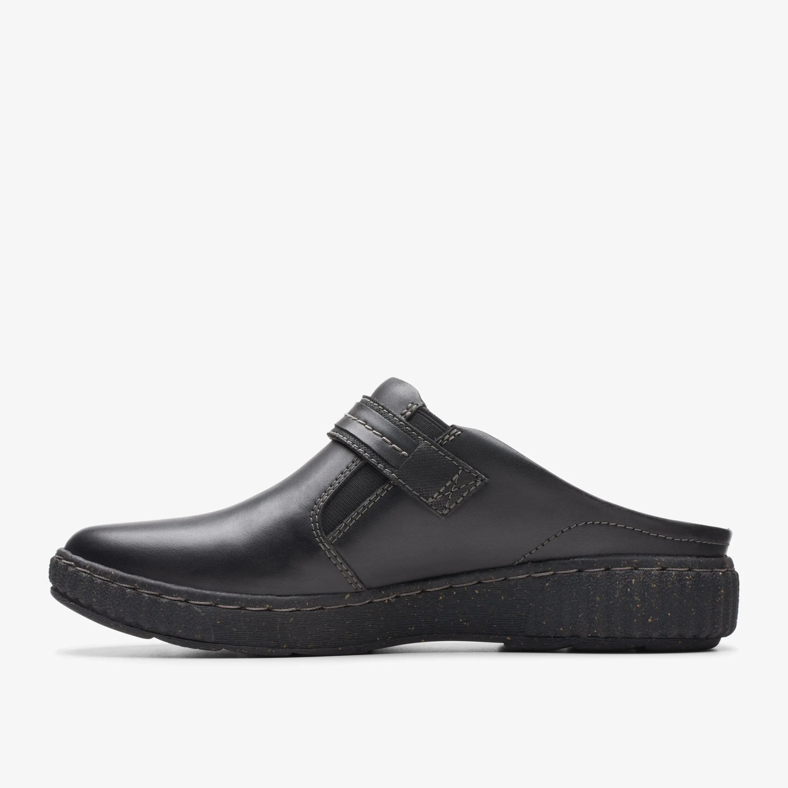 Clarks Caroline May Black Leather Discount