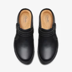 Clarks Caroline May Black Leather Discount
