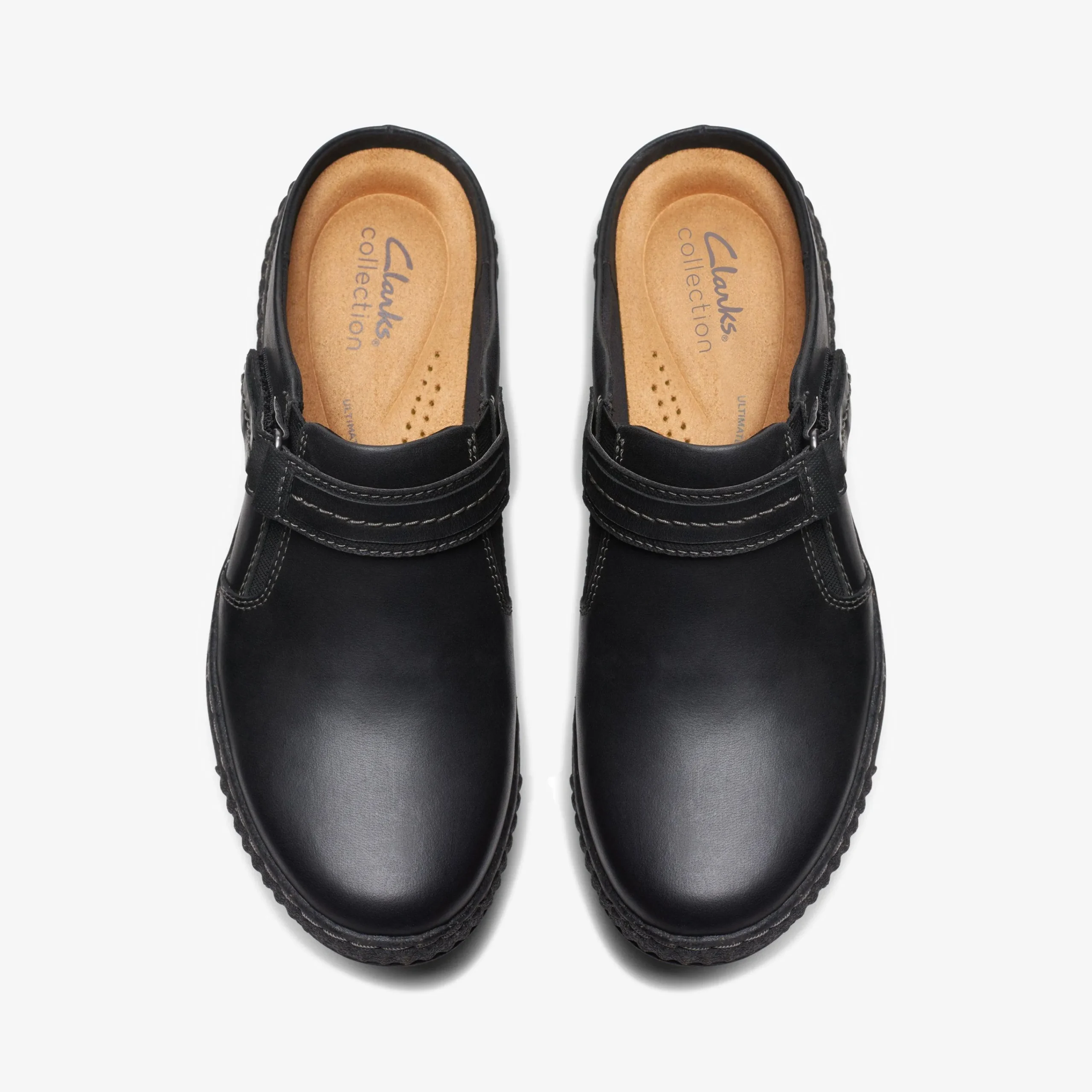 Clarks Caroline May Black Leather Discount