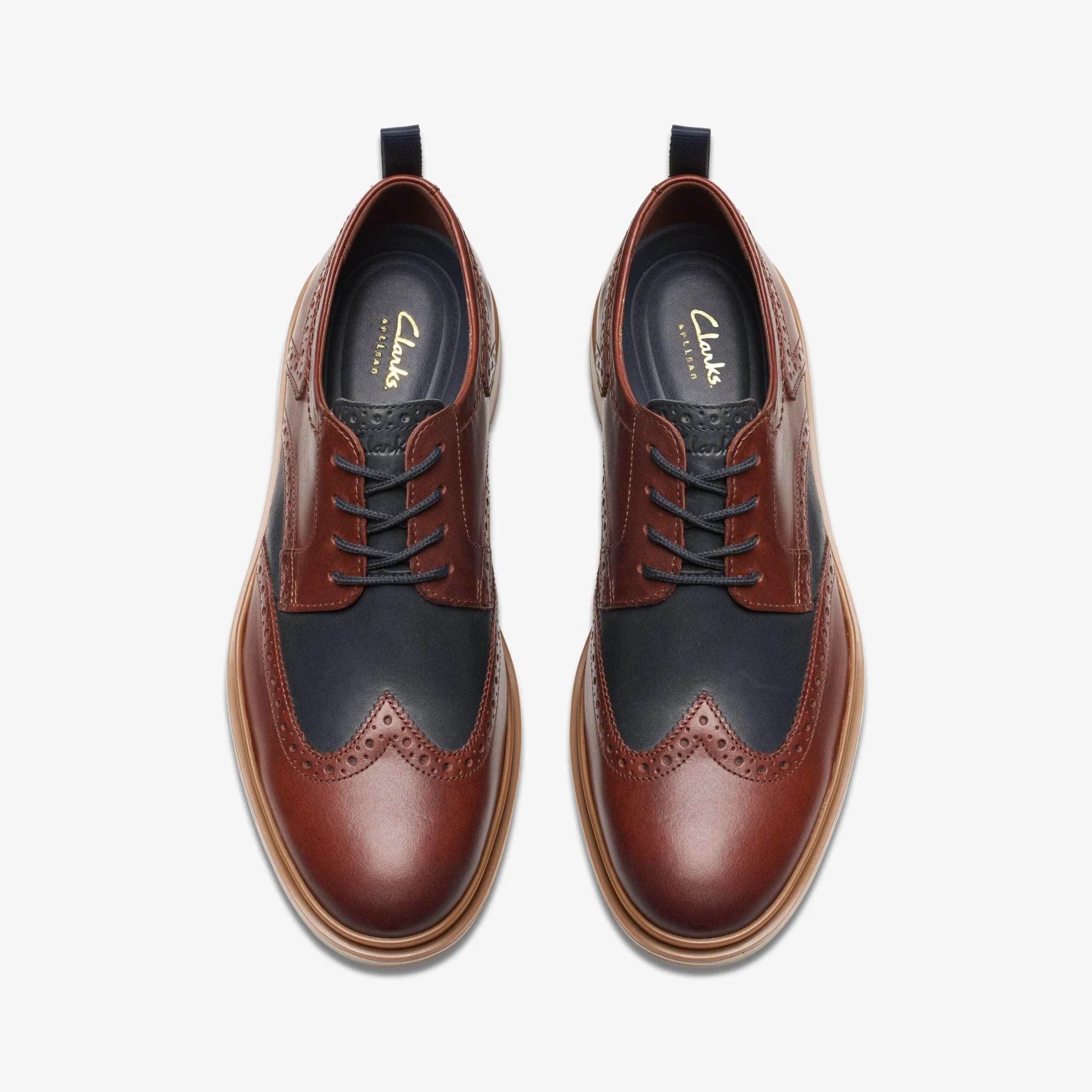 Clarks Chantry Wing British Tan Combination New