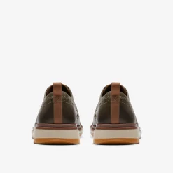 Clarks Chantry Wing Dark Olive Combination Cheap