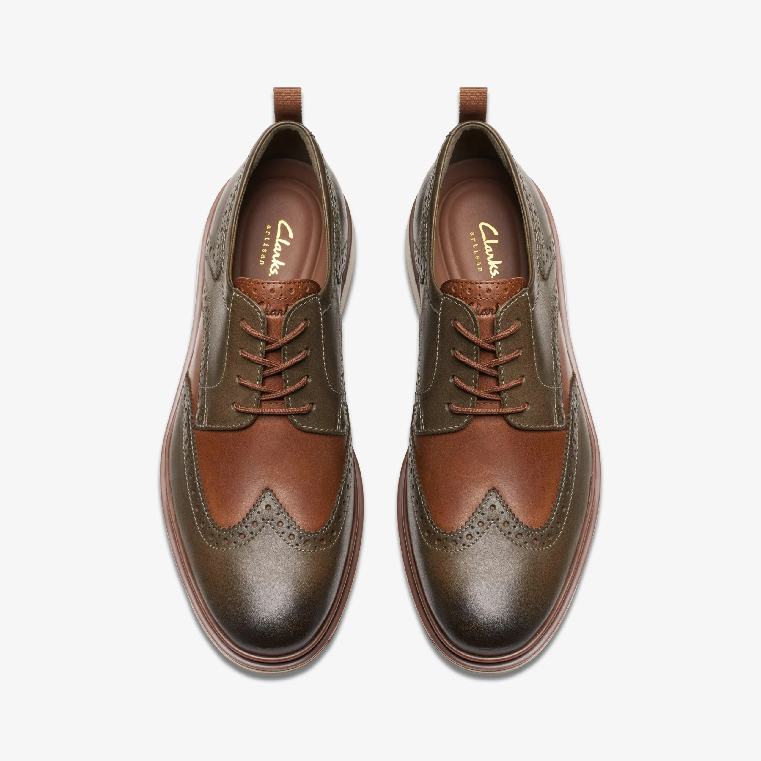 Clarks Chantry Wing Dark Olive Combination Cheap
