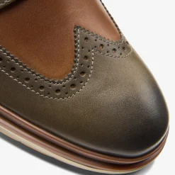 Clarks Chantry Wing Dark Olive Combination Cheap