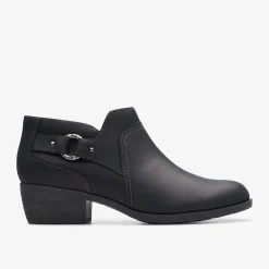 Clarks Charlten Grace Black Oily Leather New