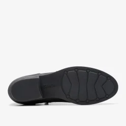 Clarks Charlten Grace Black Oily Leather New
