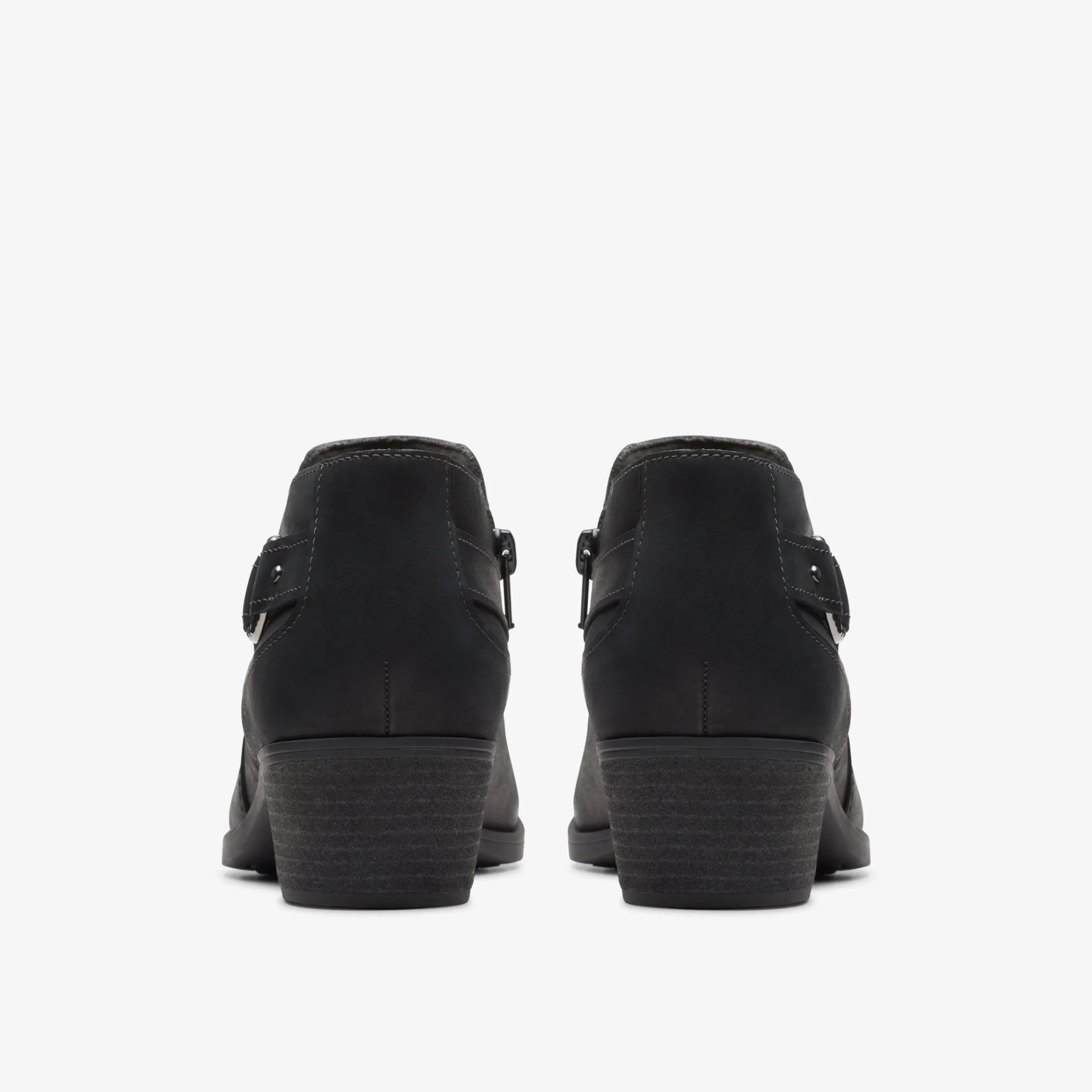 Clarks Charlten Grace Black Oily Leather New