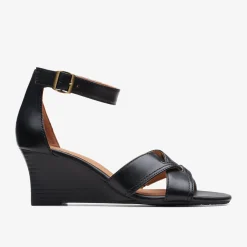 Clarks Cielo Charm Black Leather Sale