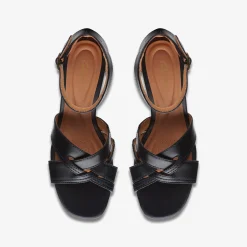 Clarks Cielo Charm Black Leather Sale