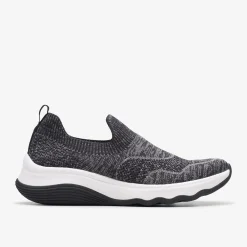 Clarks Circuit Path Black Knit Hot