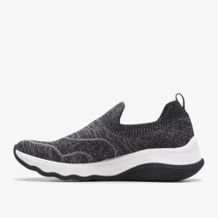 Clarks Circuit Path Black Knit Hot