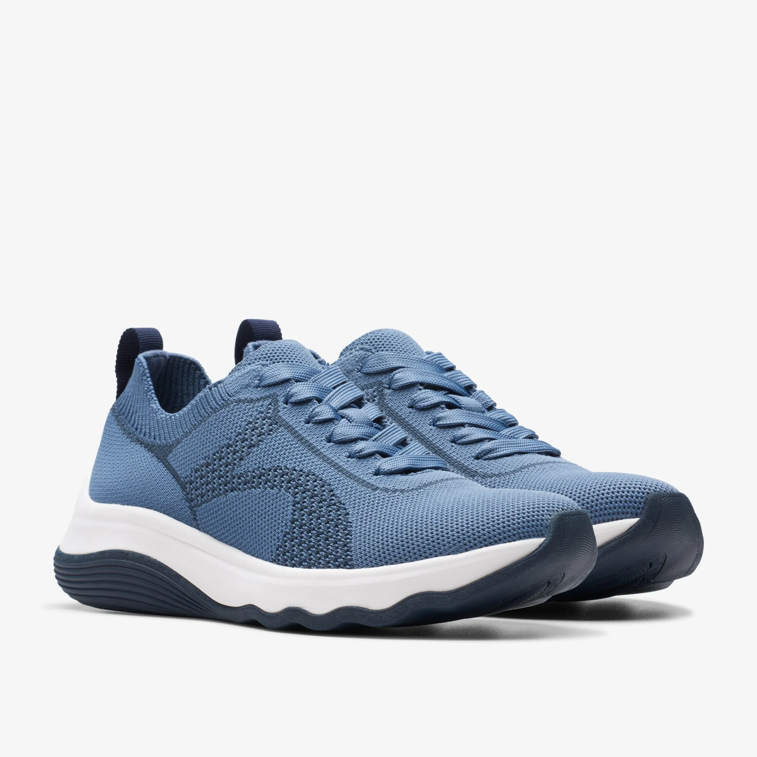 Clarks Circuit Tie Denim Blue Knit Discount