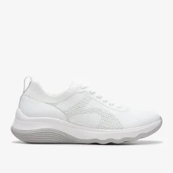 Clarks Circuit Tie White Knit Clearance