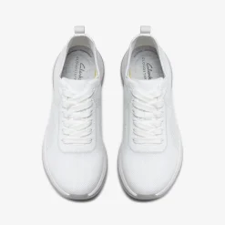 Clarks Circuit Tie White Knit Clearance