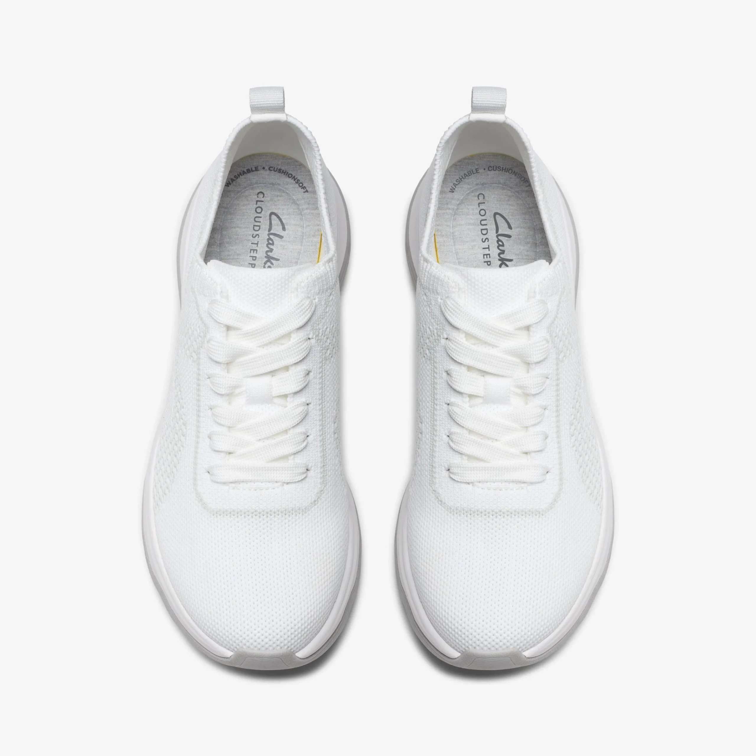 Clarks Circuit Tie White Knit Clearance