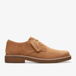 Clarks Clarkdale Derby Light Tan Suede New