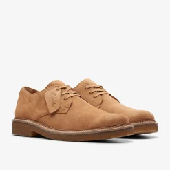 Clarks Clarkdale Derby Light Tan Suede New