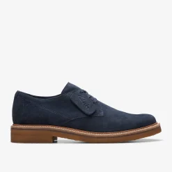 Clarks Clarkdale Derby Navy Suede Shop