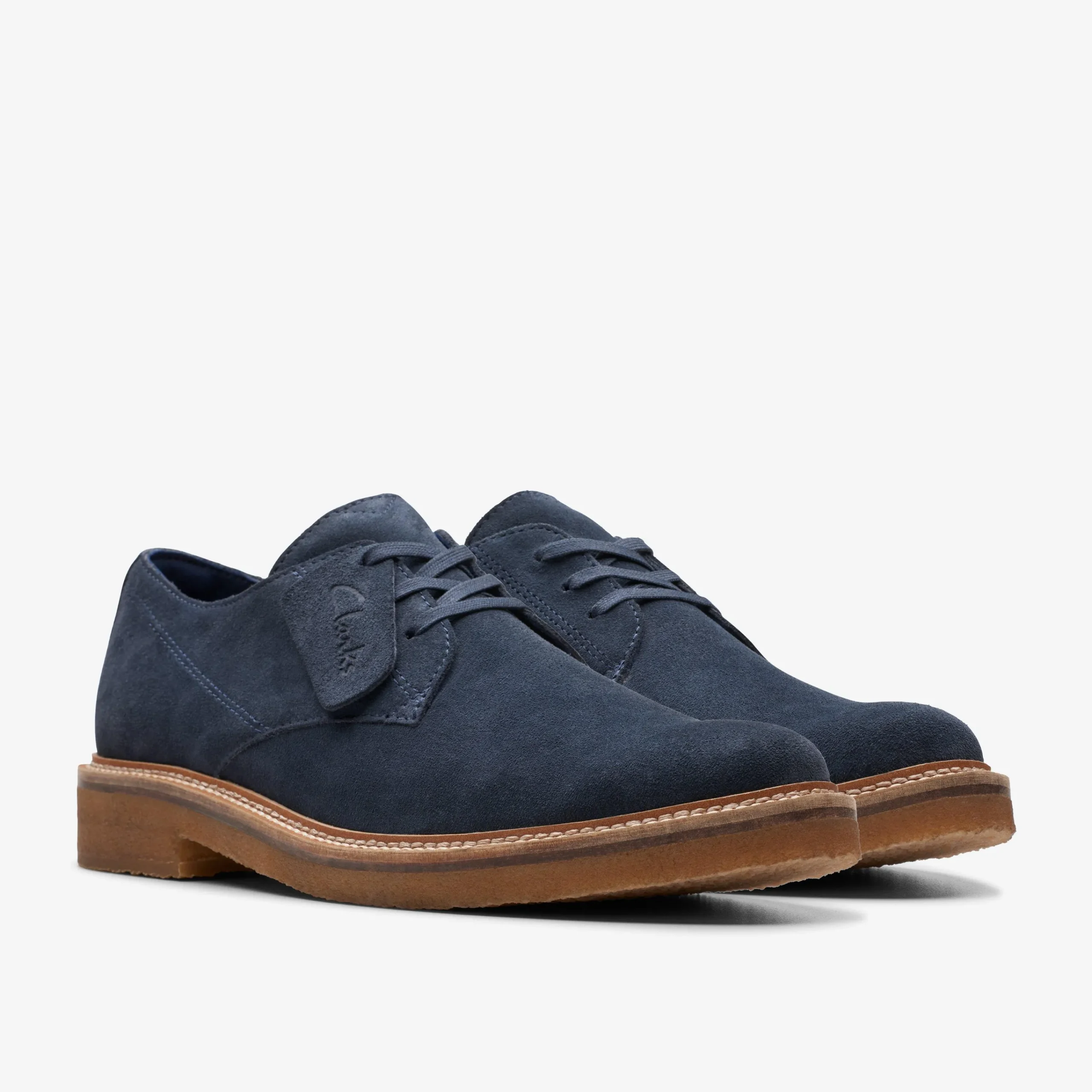 Clarks Clarkdale Derby Navy Suede Shop