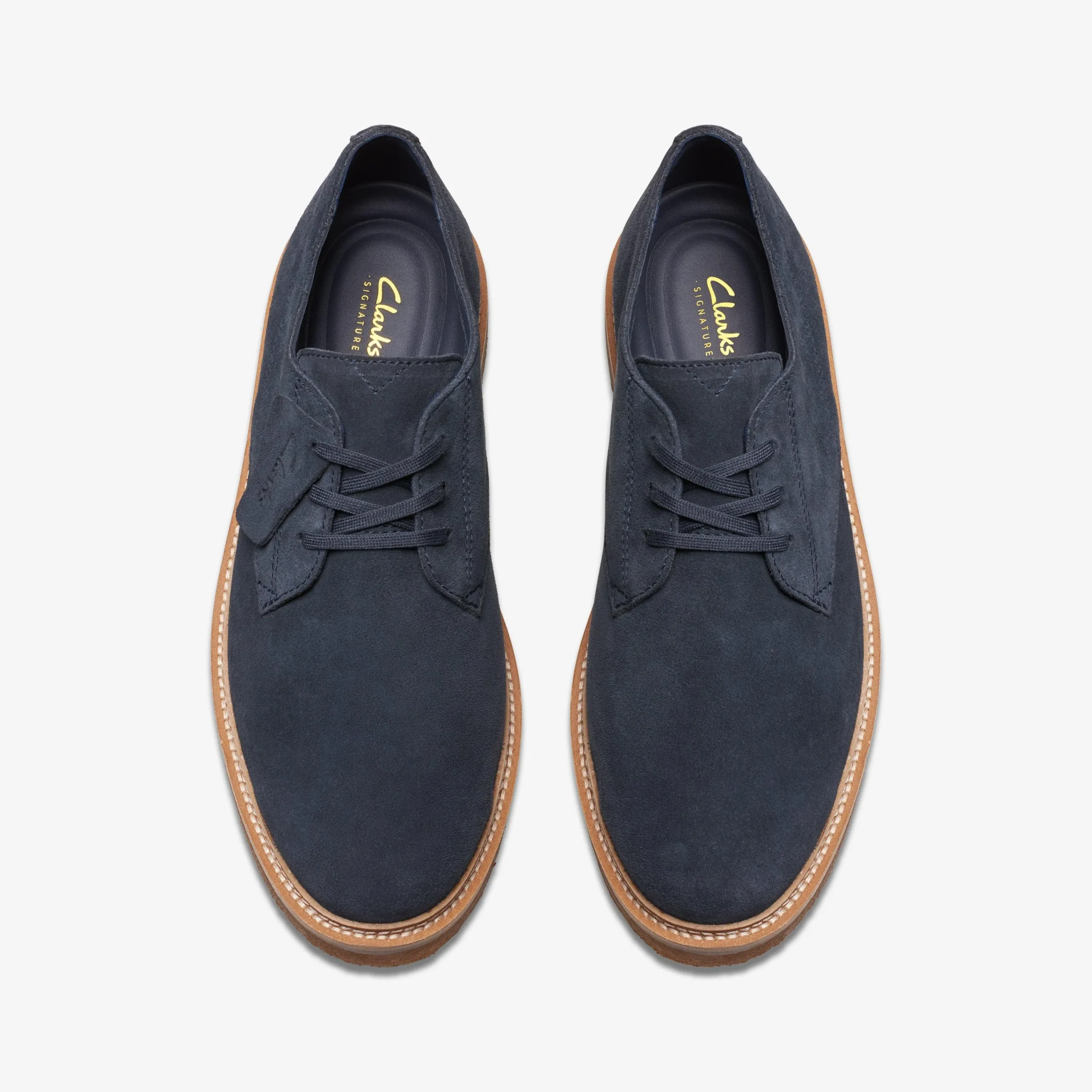 Clarks Clarkdale Derby Navy Suede Shop