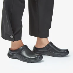 Clarks Pro Clog Black Leather Cheap