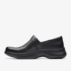 Clarks Pro Gem Black Leather Shop