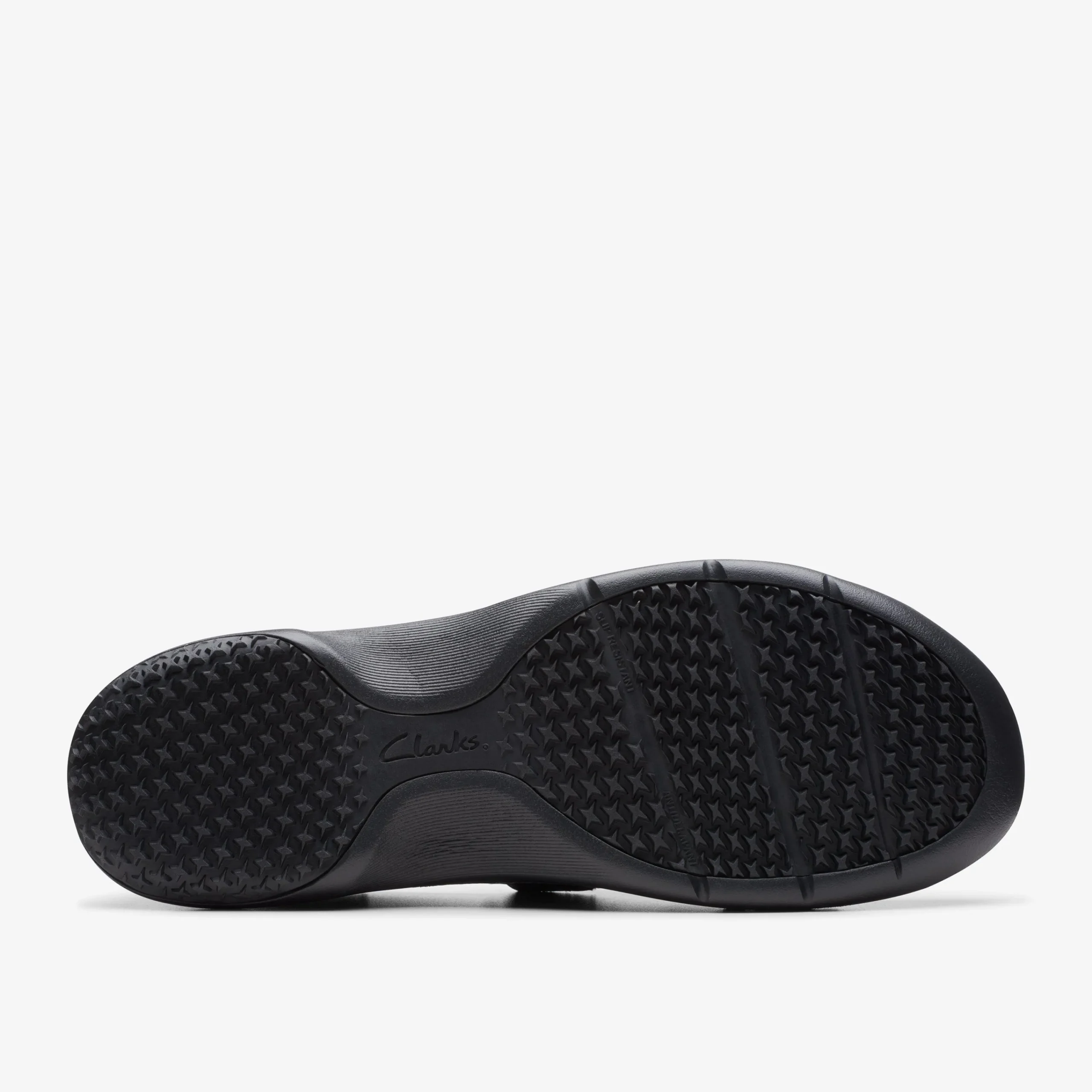 Clarks Pro Gem Black Leather Shop