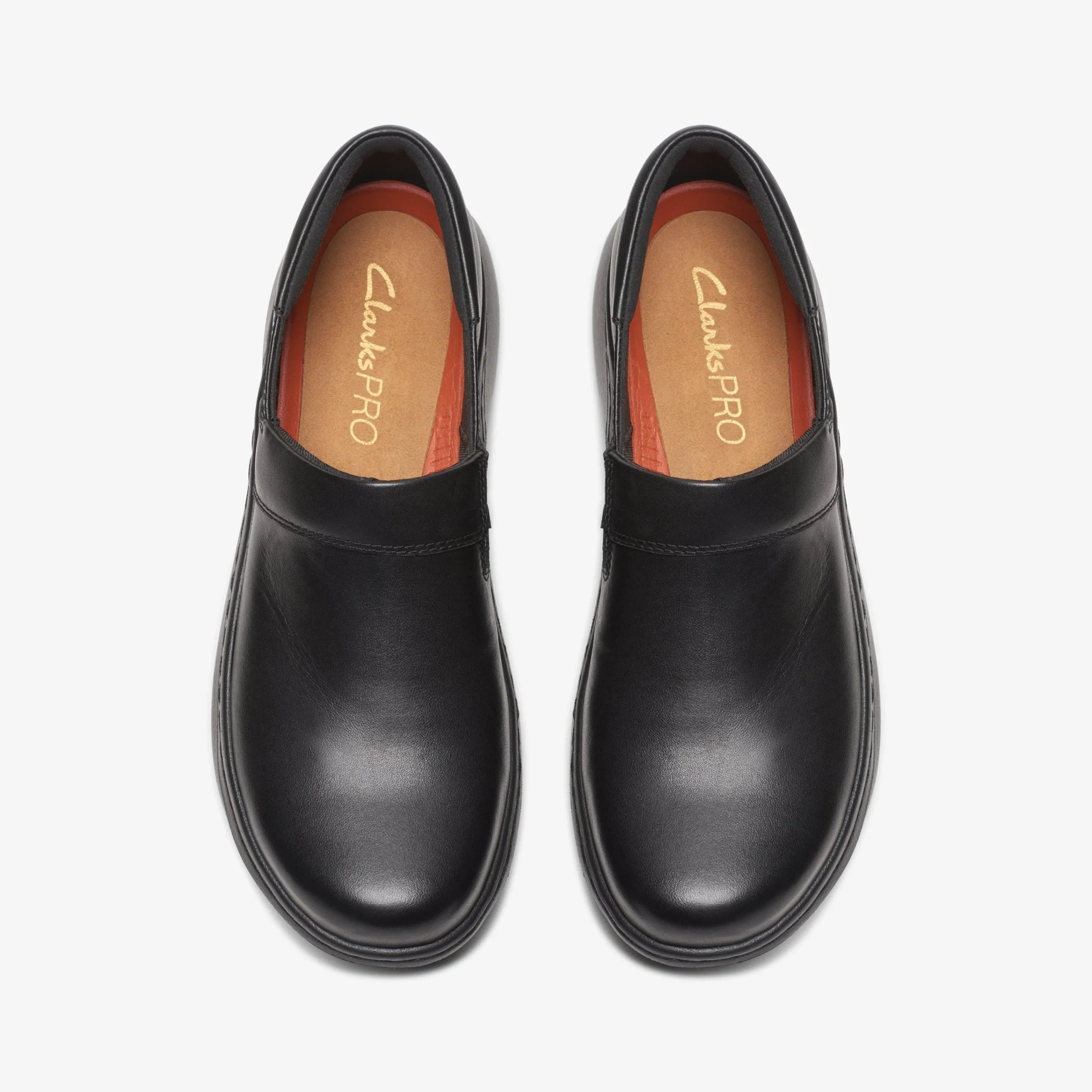 Clarks Pro Gem Black Leather Shop