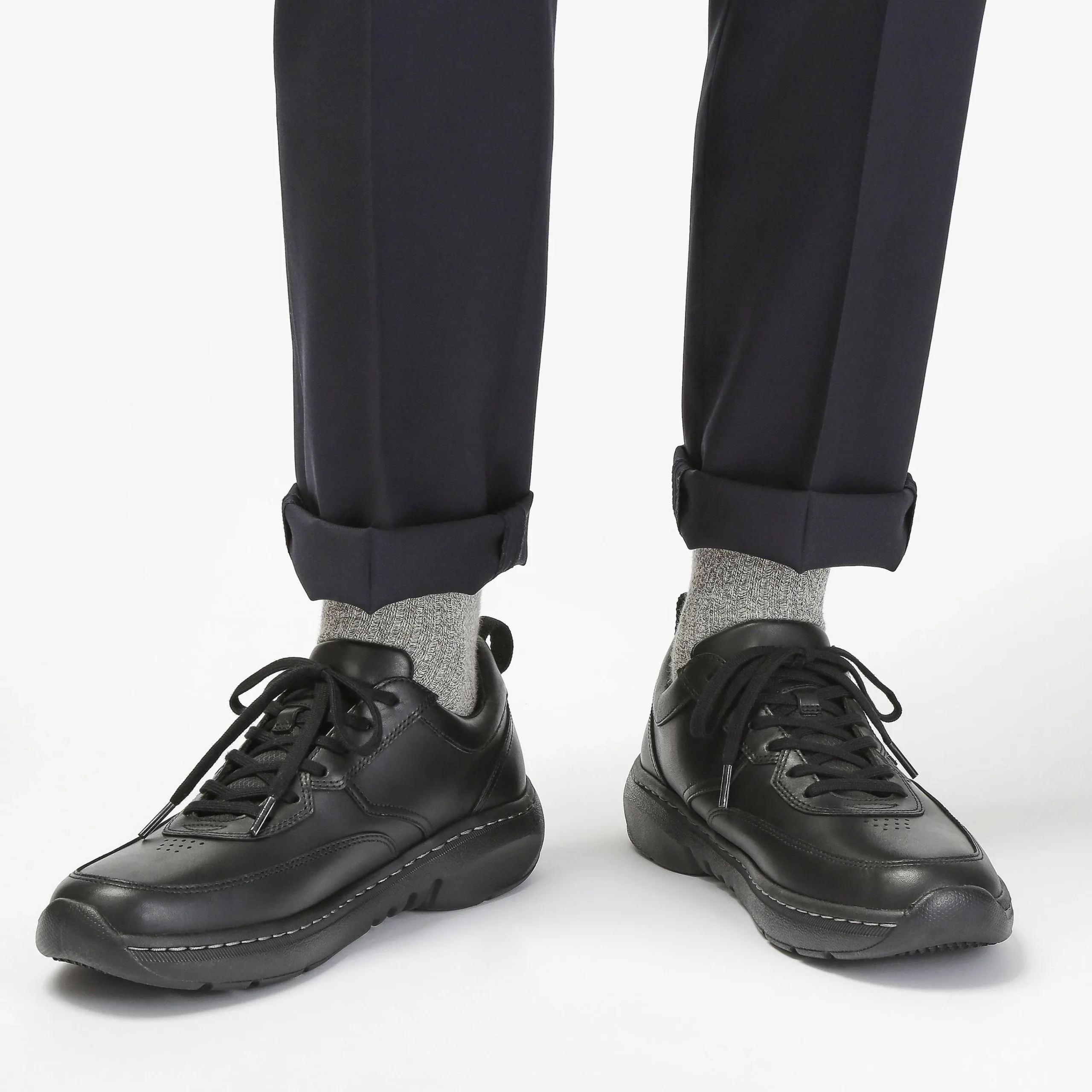 Clarks Pro Lace Black Leather New