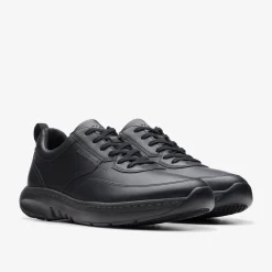 Clarks Pro Lace Black Leather New