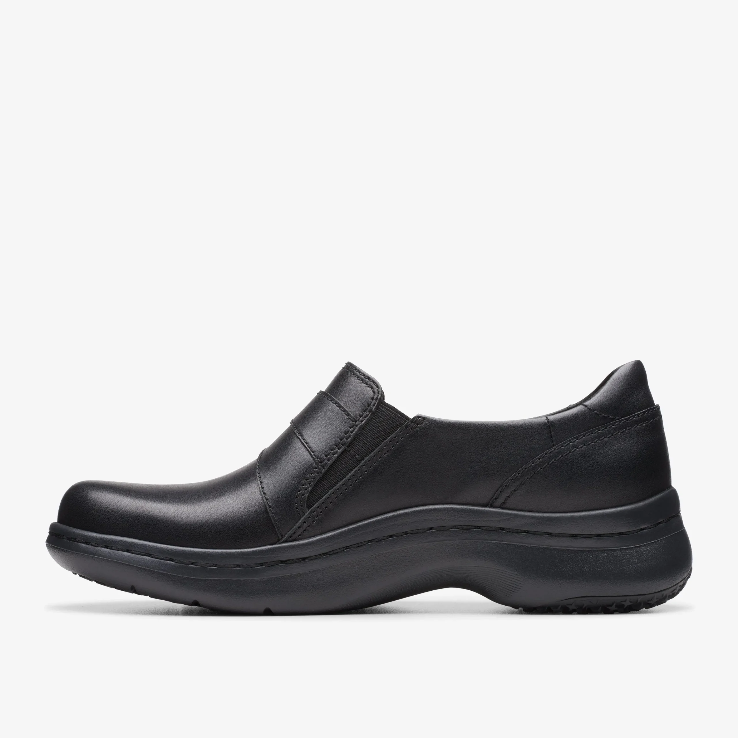 Clarks Pro Sky Black Leather Best Sale