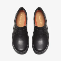 Clarks Pro Sky Black Leather Best Sale